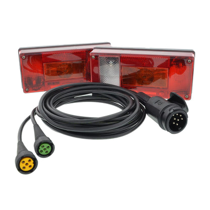 Aspöck Midipoint 1 rear light set including 13-pin connection cable 6 meters