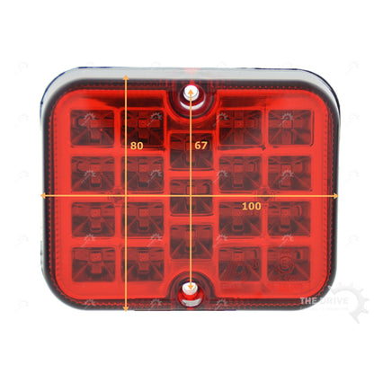 rear fog light 100x81mm 19LED