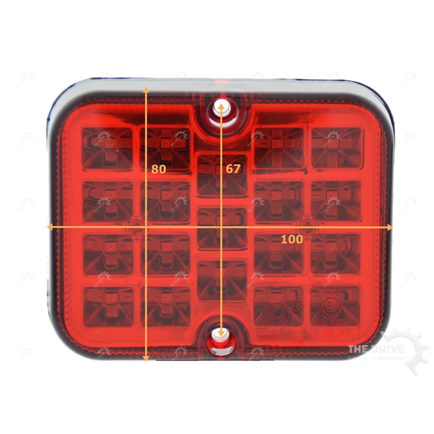 rear fog light 100x81mm 19LED