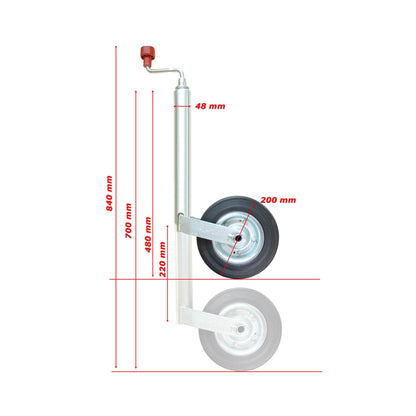 AL-KO Anhänger Stützrad Compact 150kg mit Bremse - 1224351