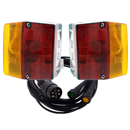 Aspöck set of Minipoint rear lights with KZL - Li / Re 2 pieces + 4m connection cable 7-pin.