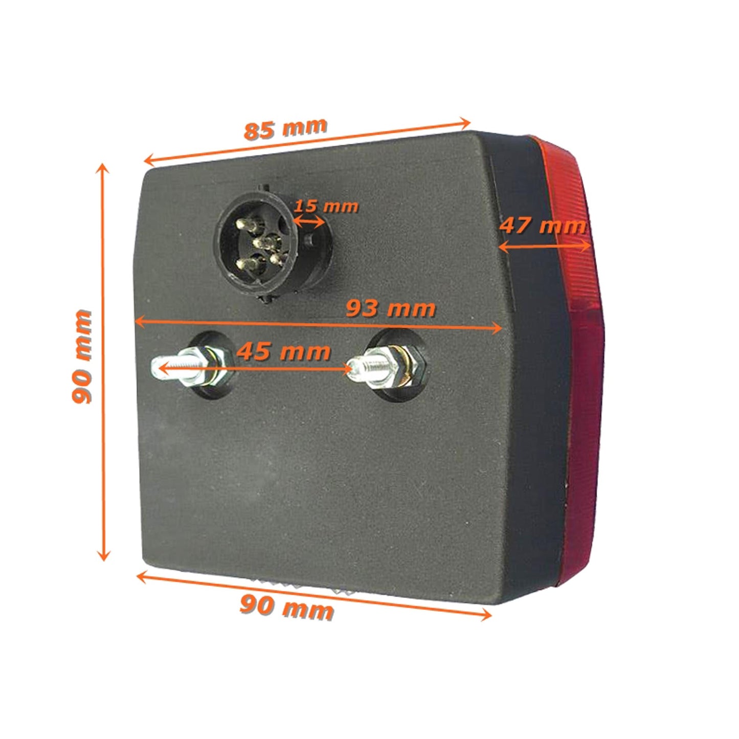 Aspöck Minipoint three-chamber rear light - bayonet connection
