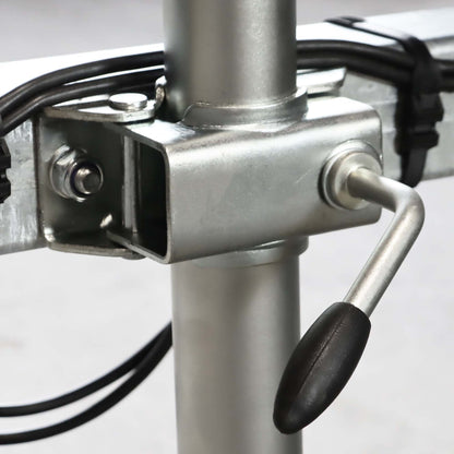 TMN jockey wheel with steel rim, solid rubber tire with clamp holder