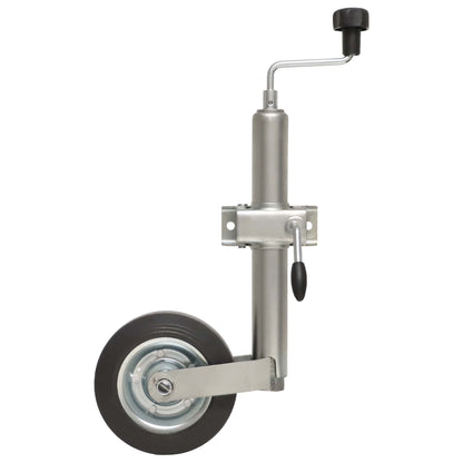 TMN jockey wheel with steel rim, solid rubber tire with clamp holder
