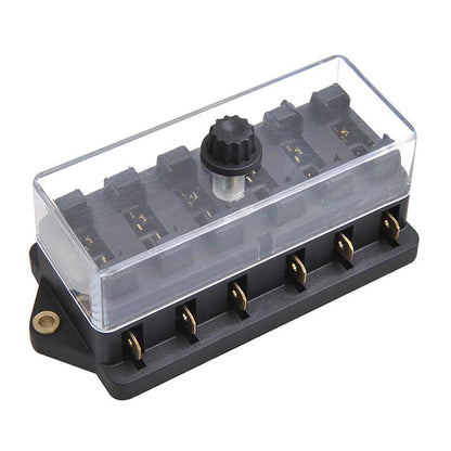 6-way ATO / ATC fuse holder with screwable cover