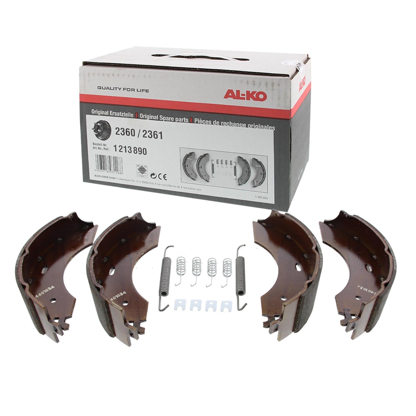 AL-KO Bremsbacken Satz 1220333 für 3081 Ausf. A / B / AR 300x80mm