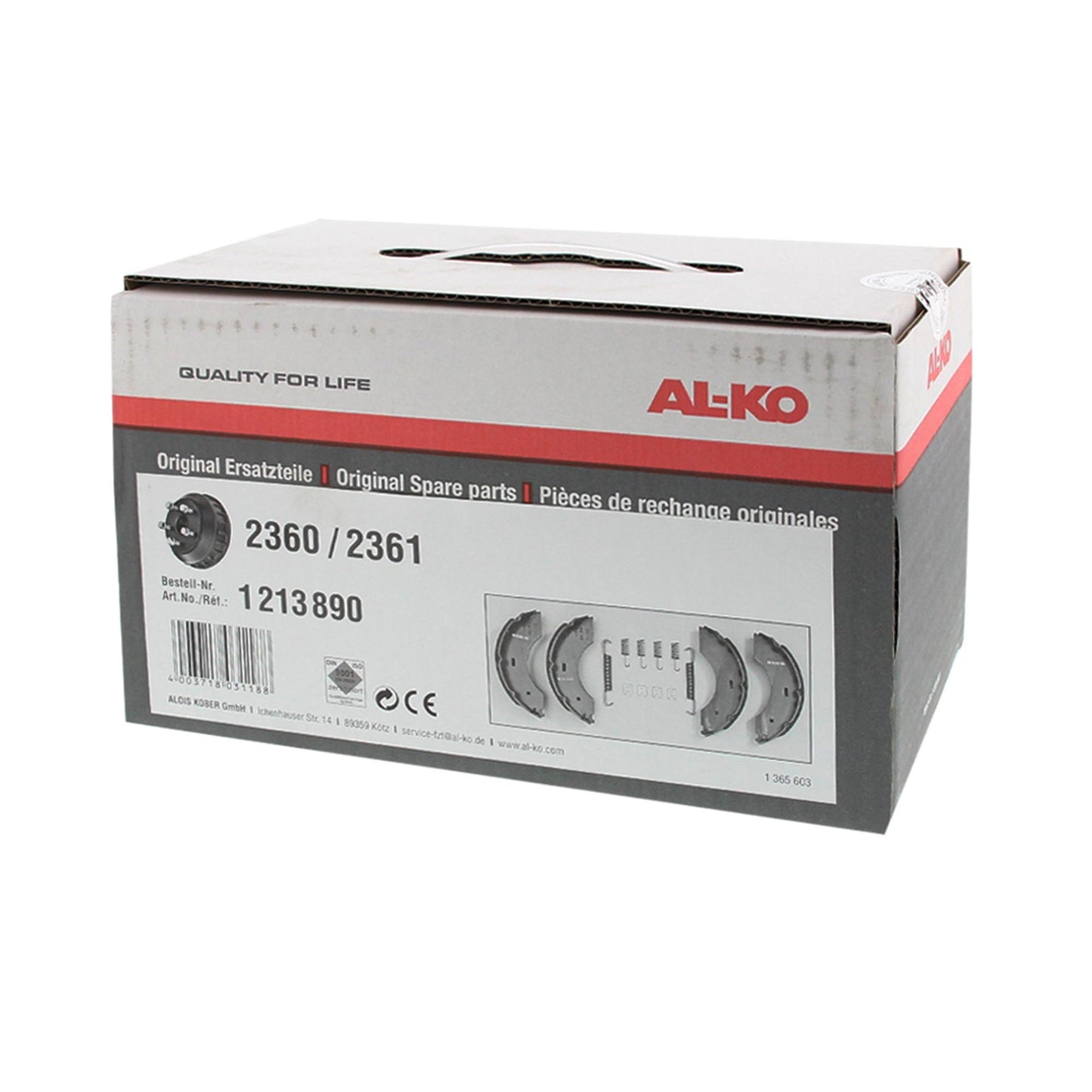 AL-KO Bremsbacken Satz 1220333 für 3081 Ausf. A / B / AR 300x80mm