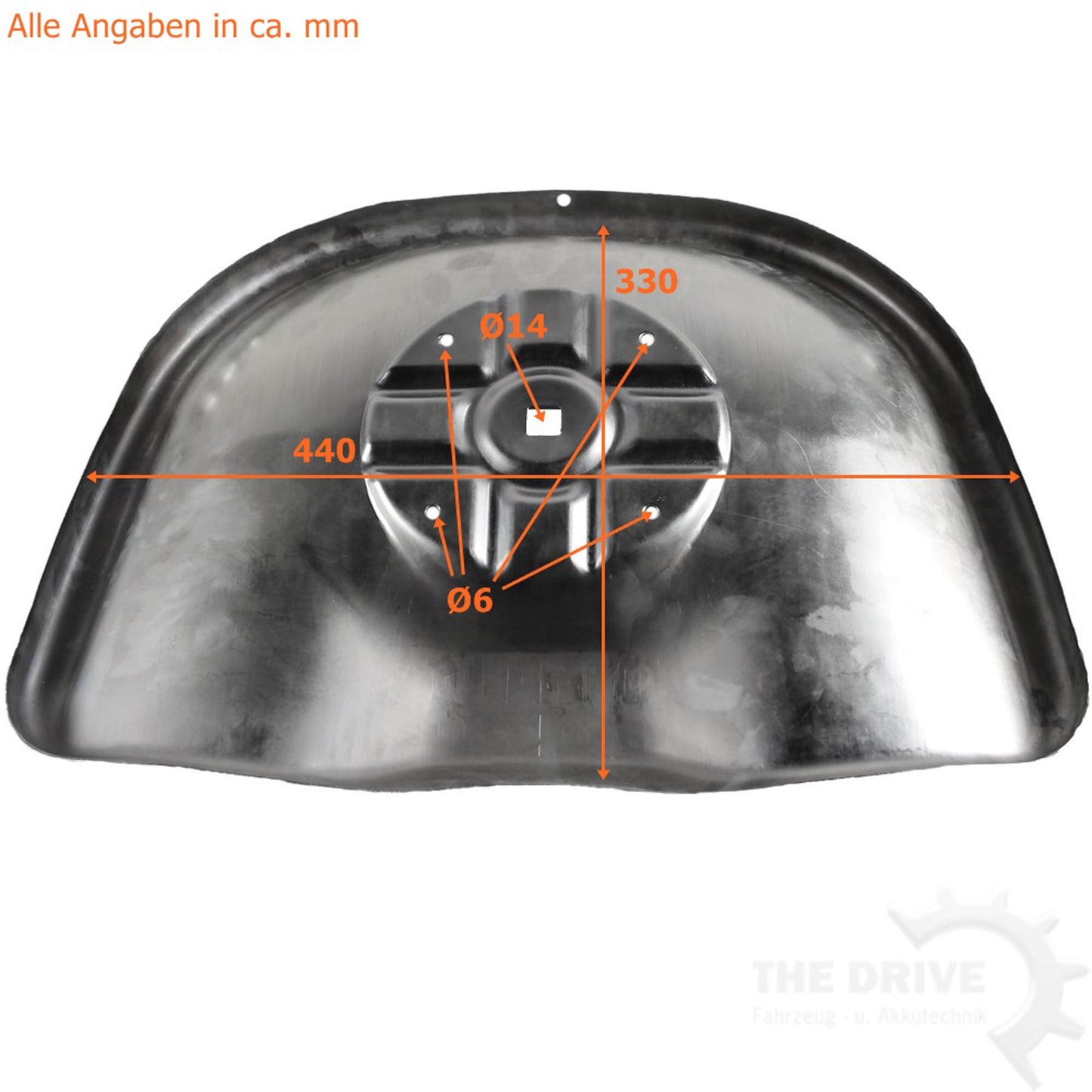 Sitzschale Traktor mit Zentralbefestigung Stahlblech