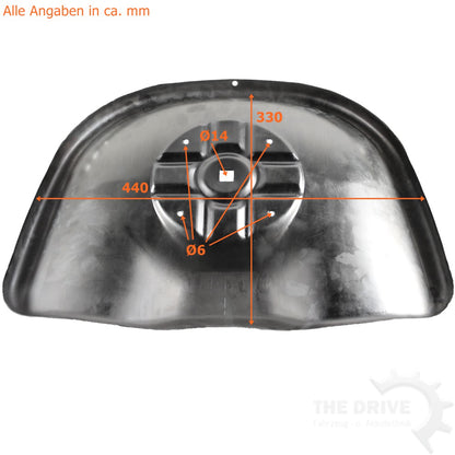 Sitzschale Traktor mit Zentralbefestigung Stahlblech