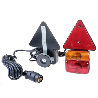 12V Anhänger Rückleuchten Set mit Magneten und Rückstrahler