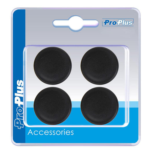 End cap plastic black in 4 pieces in blister pack round Ø30mm
