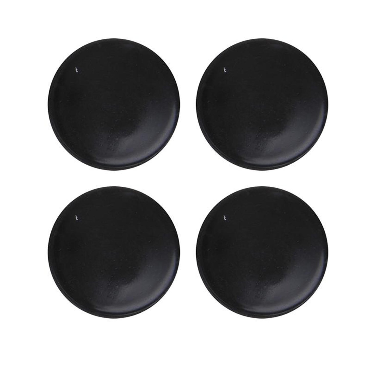 End cap plastic black in 4 pieces in blister pack round Ø60mm