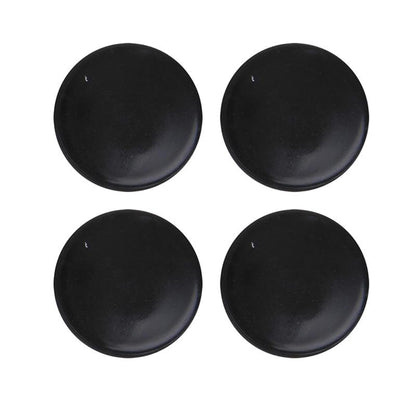 End cap plastic black in 4 pieces in blister pack round Ø60mm