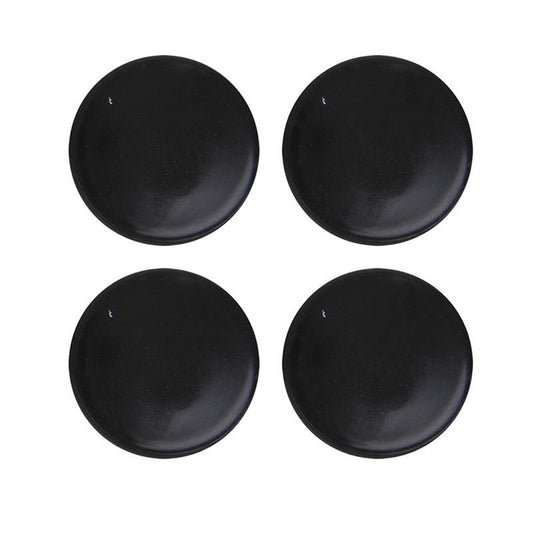 End cap plastic black in 4 pieces in blister pack round Ø60mm