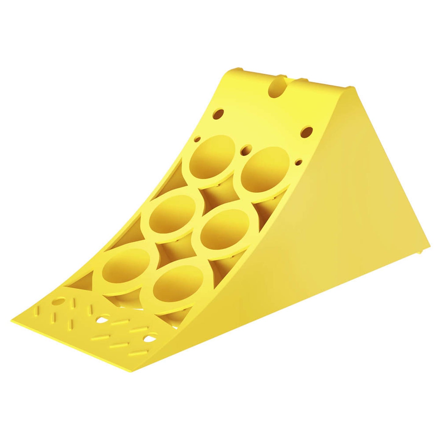 Trailer chock yellow with handle G36 with anti-slip