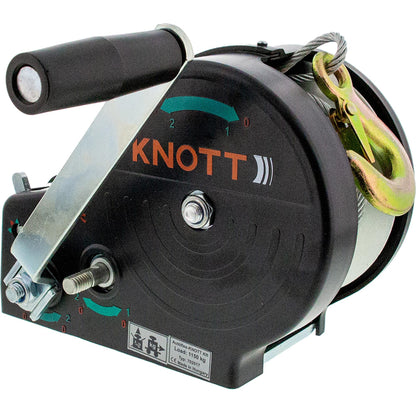 Knott winch with 10m steel cable and hook 1150kg
