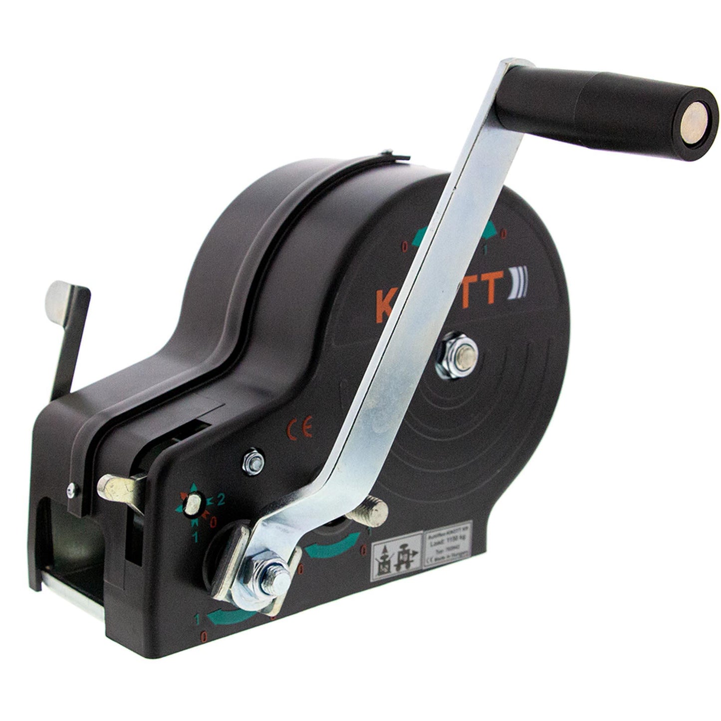 Knott winch with 10m steel cable and hook 1150kg