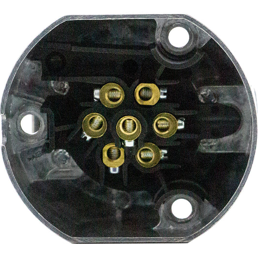 7-polige Anhänger-Steckdose Metall 12V Oval