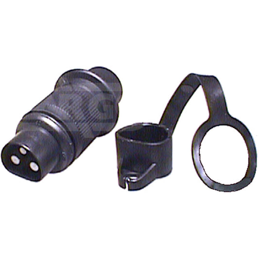 3 - poliger Stecker DIN 9680 Kunststoff 6 - 24V Jäger - TMN - shop.de