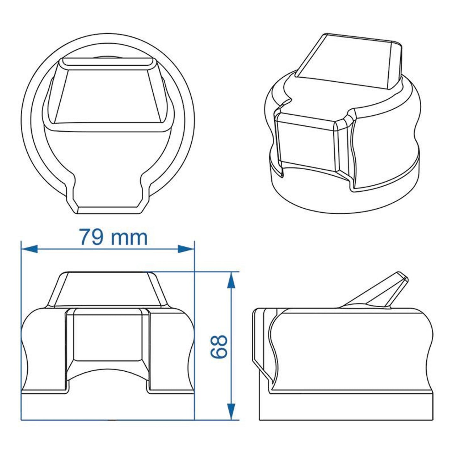 Trailer socket cover cap protective cap