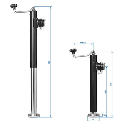 Ausdrehstütze 520-900mm Obenschlinger klappbar 2500kg mit Flansch