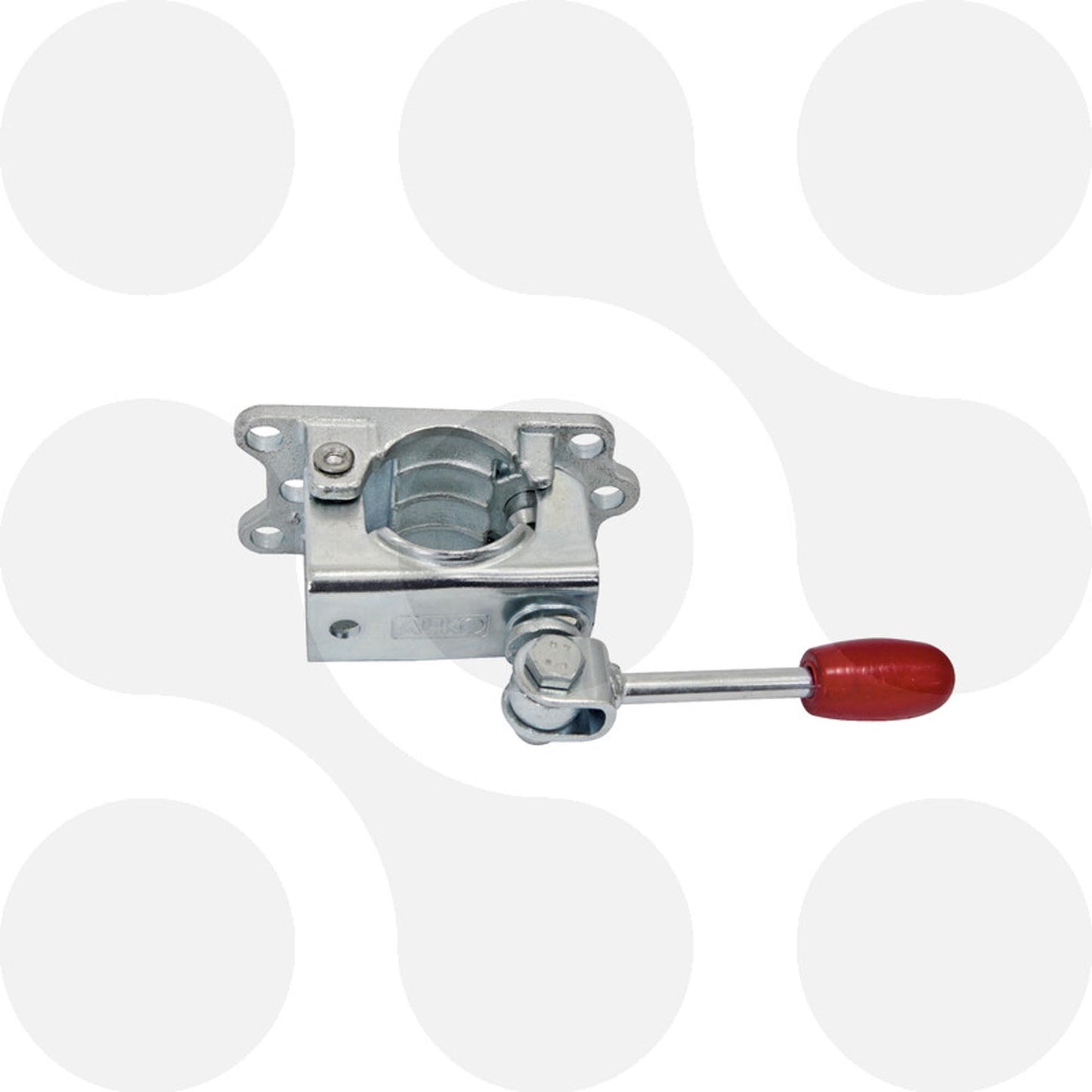 ALKO clamp holder Ø48mm cast iron with toggle foldable for corrugated support wheels
