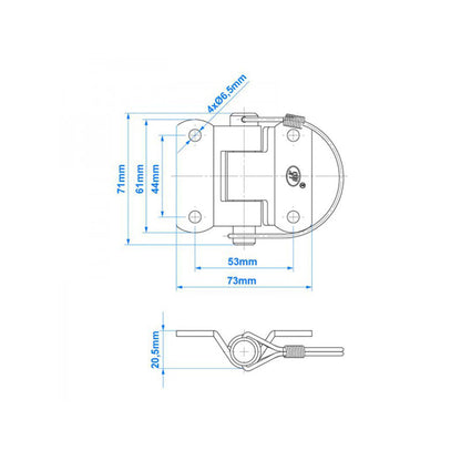 SPP hinge with bolt ZW-03.40