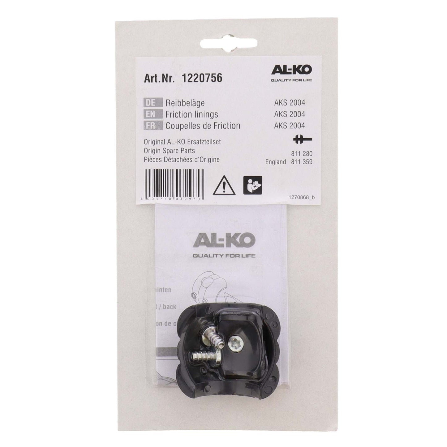 AL - KO Reibbelag Satz vo./hi. für AKS 2004 | 1220756 - TMN - shop.de