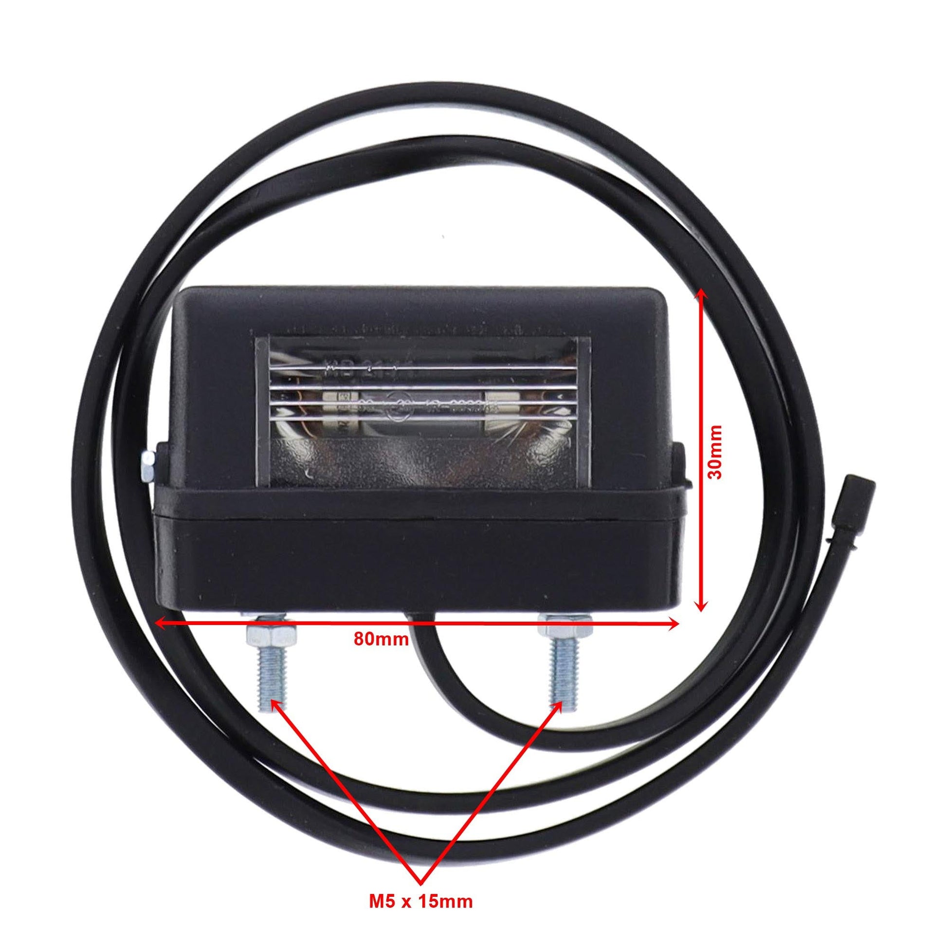 Aspöck Regpoint small Kennzeichenleuchte mit 0,8 m DC - Leitung - TMN - shop.de