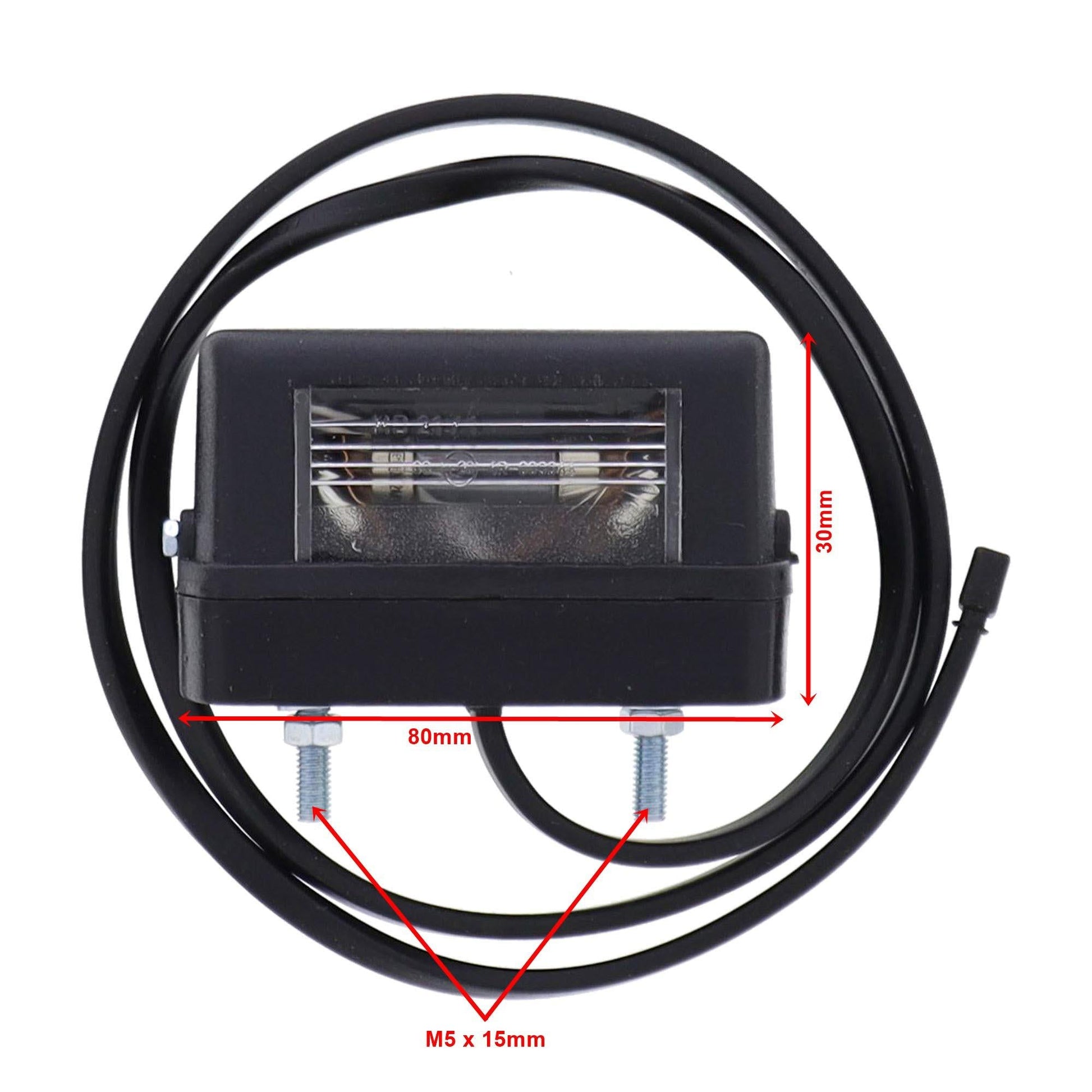 Aspöck Regpoint small Kennzeichenleuchte mit 0,8 m DC - Leitung - TMN - shop.de