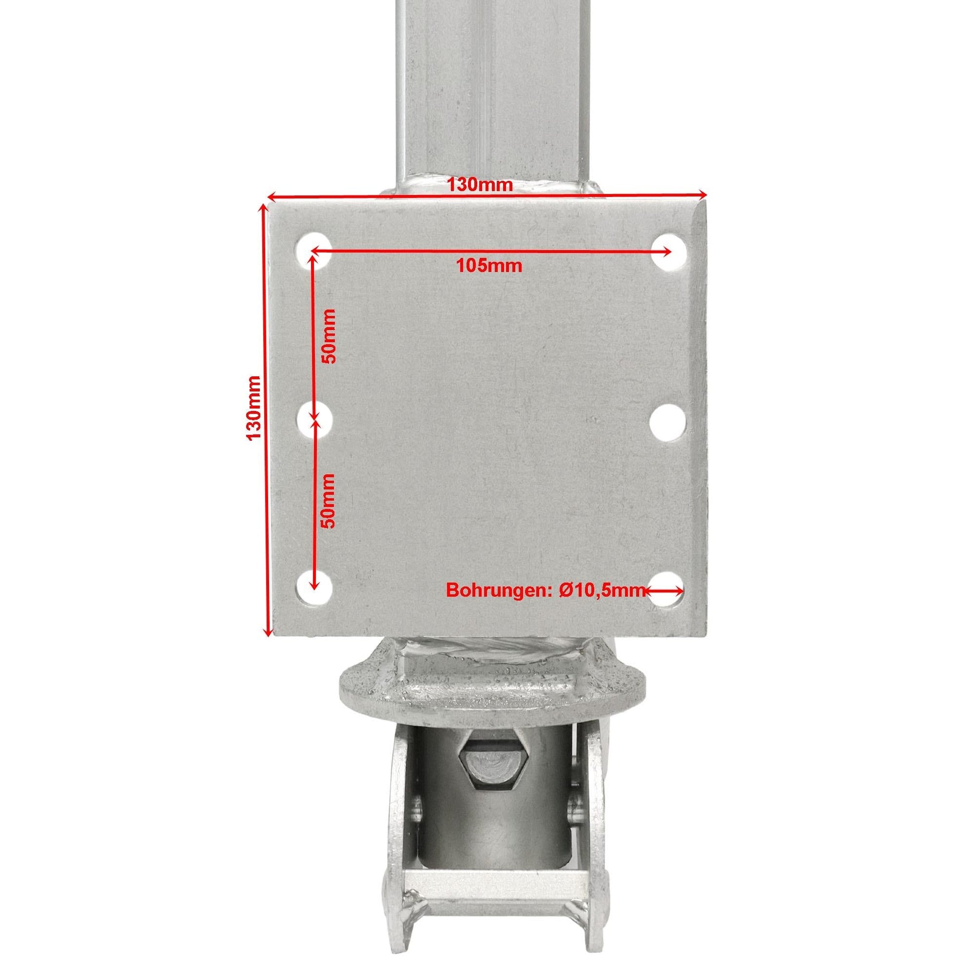 Automatik - Stützrad 60mm Vierkant, 6 - Loch, 500kg Stützlast - TMN - shop.de