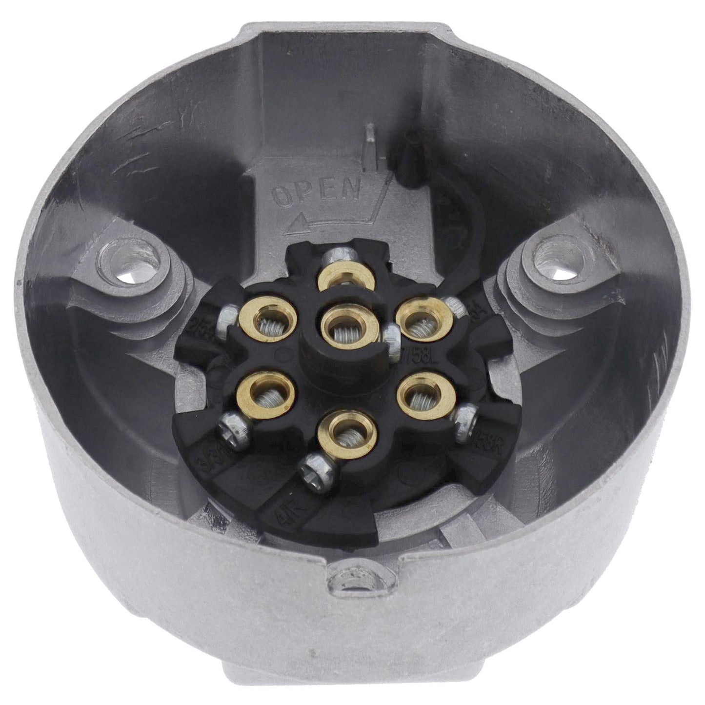 7-pin trailer socket metal 12V round