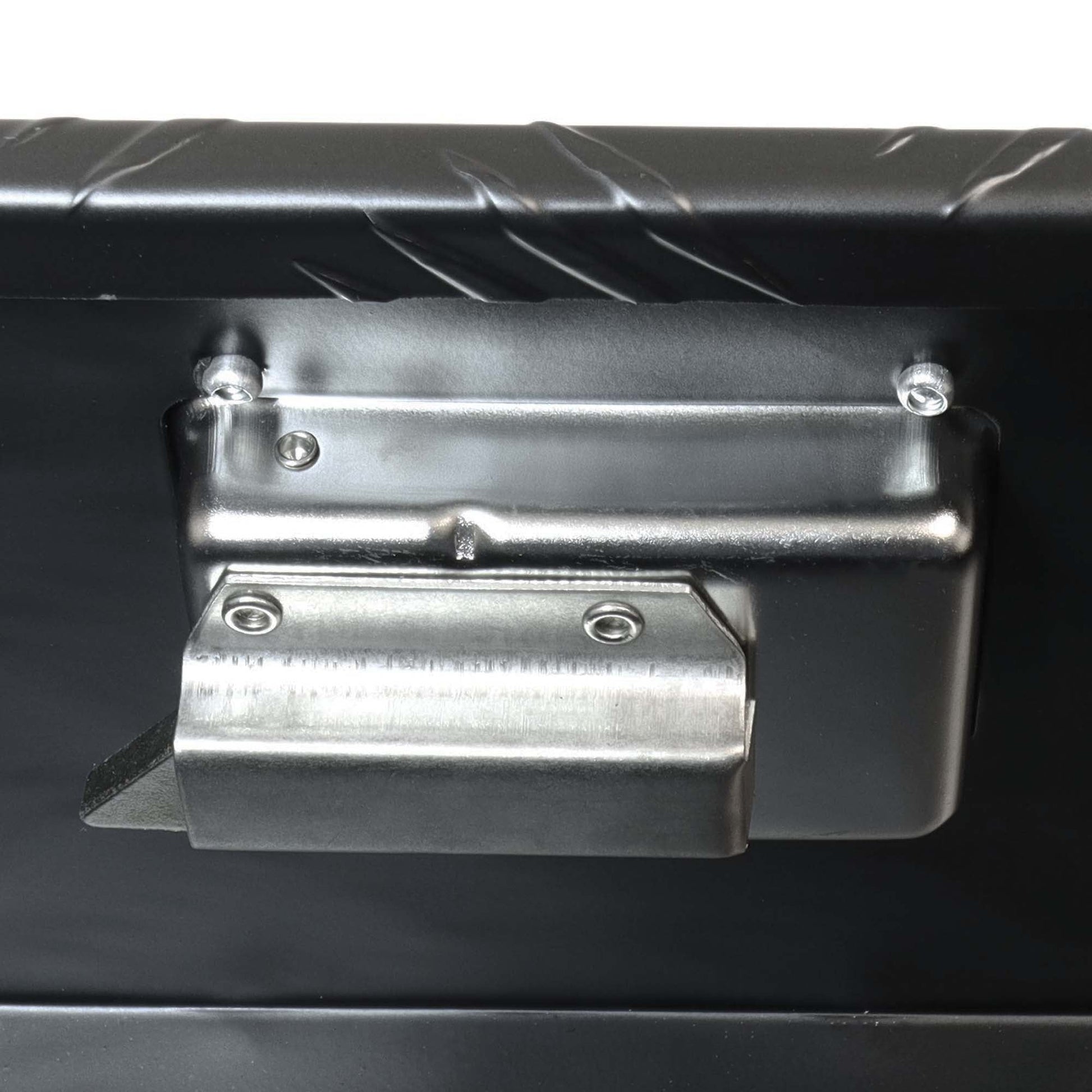 Deichselbox Werkzeugbox Staubox 950x320x190mm Alu Riffelblech Schwarz - TMN - shop.de