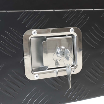 Deichselbox Werkzeugbox Staubox 950x320x190mm Alu Riffelblech Schwarz - TMN - shop.de