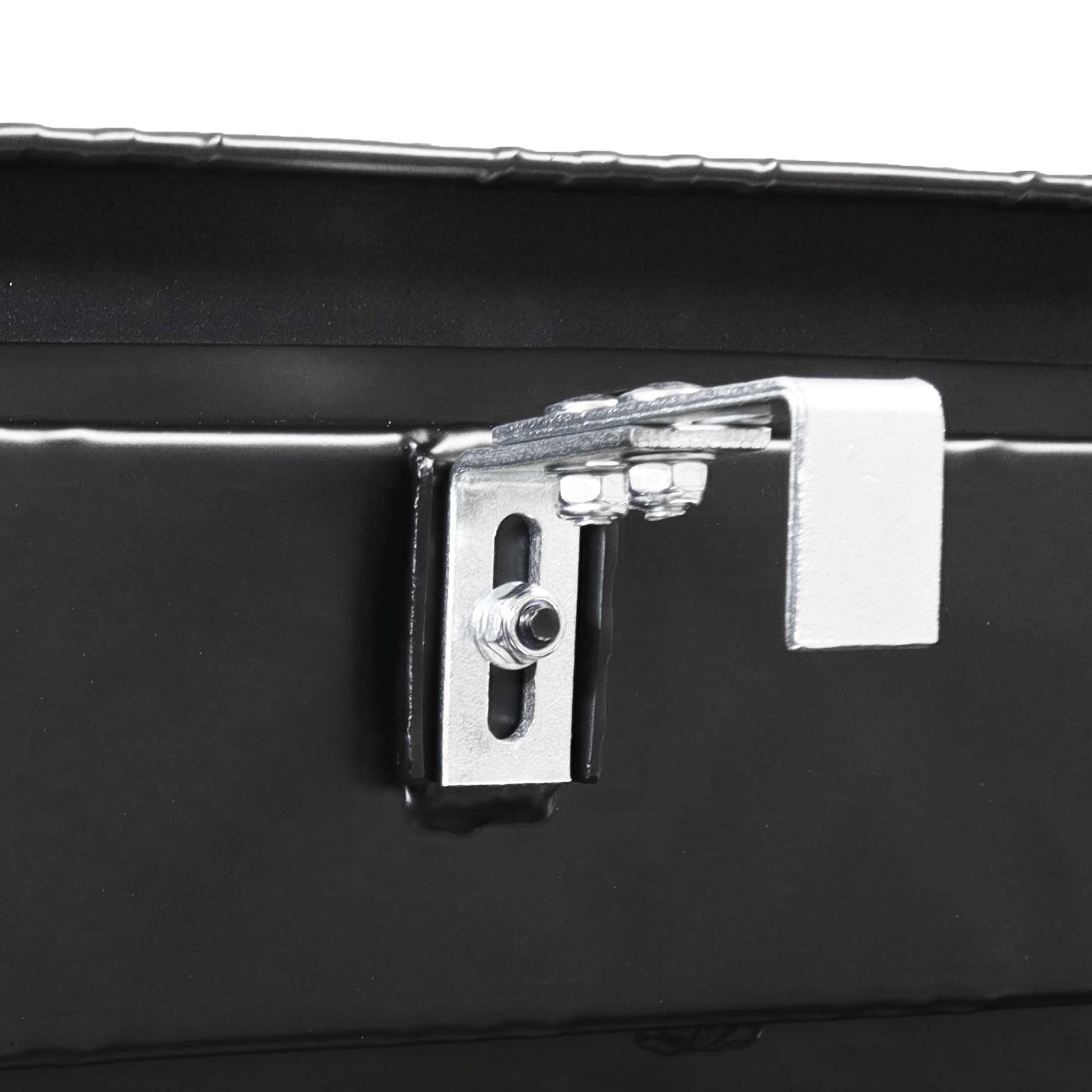 Deichselbox Werkzeugbox Staubox 950x320x190mm Alu Riffelblech Schwarz - TMN - shop.de