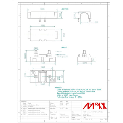 MIDI OTO fuse holder HMD1 | M5 PA6.6