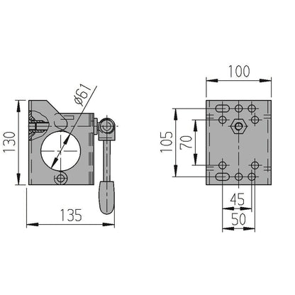 ALKO Klemmhalter für Stützrohr Ø60mm 249.859