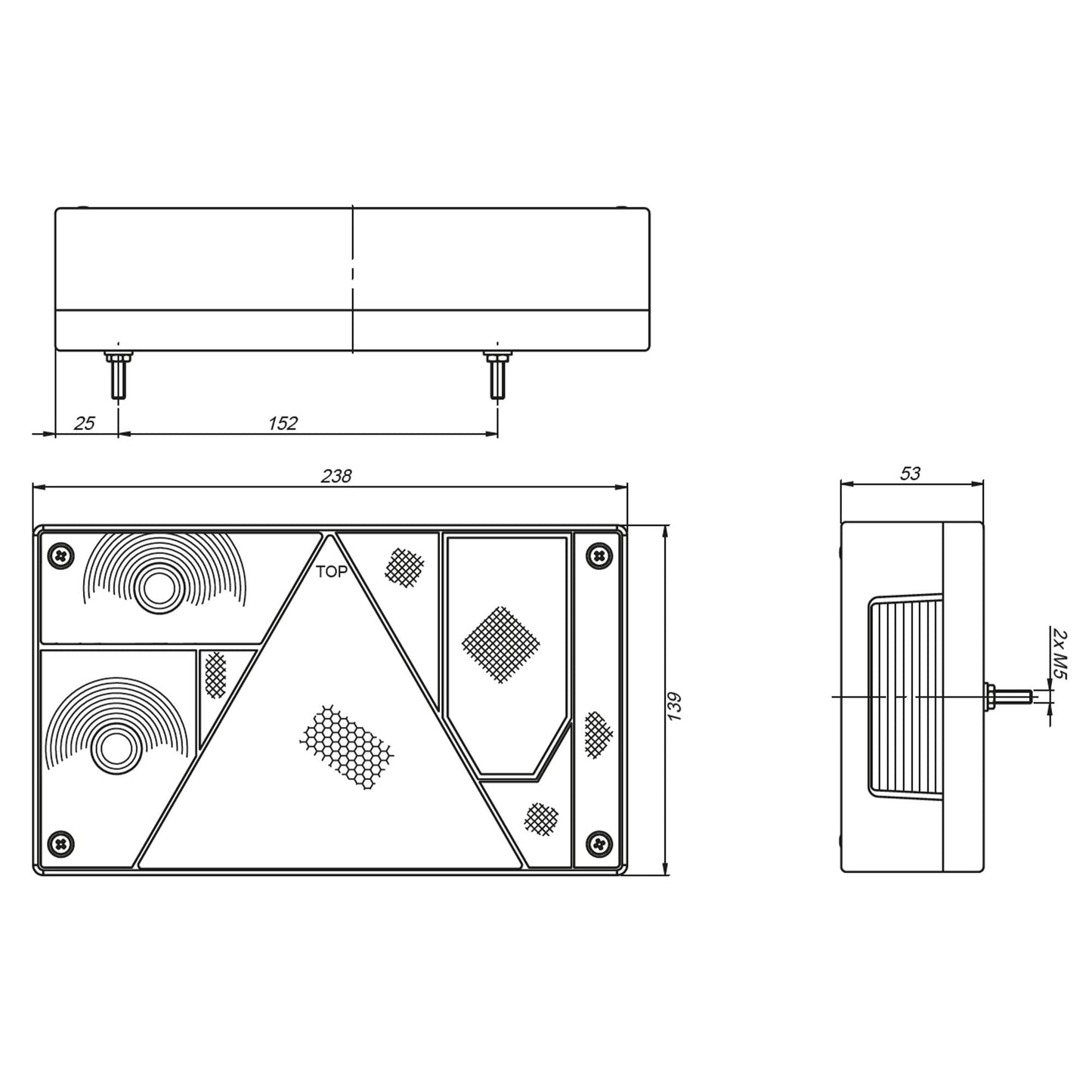 Tail light left KZL bayonet suitable for Multipoint I