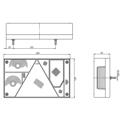 Tail light left KZL bayonet suitable for Multipoint I