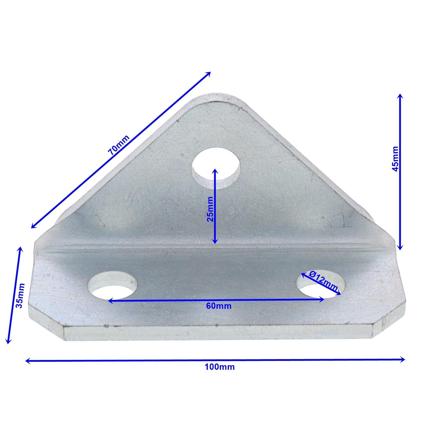 Shock absorber bracket for trailer frame 90° angled, screwable