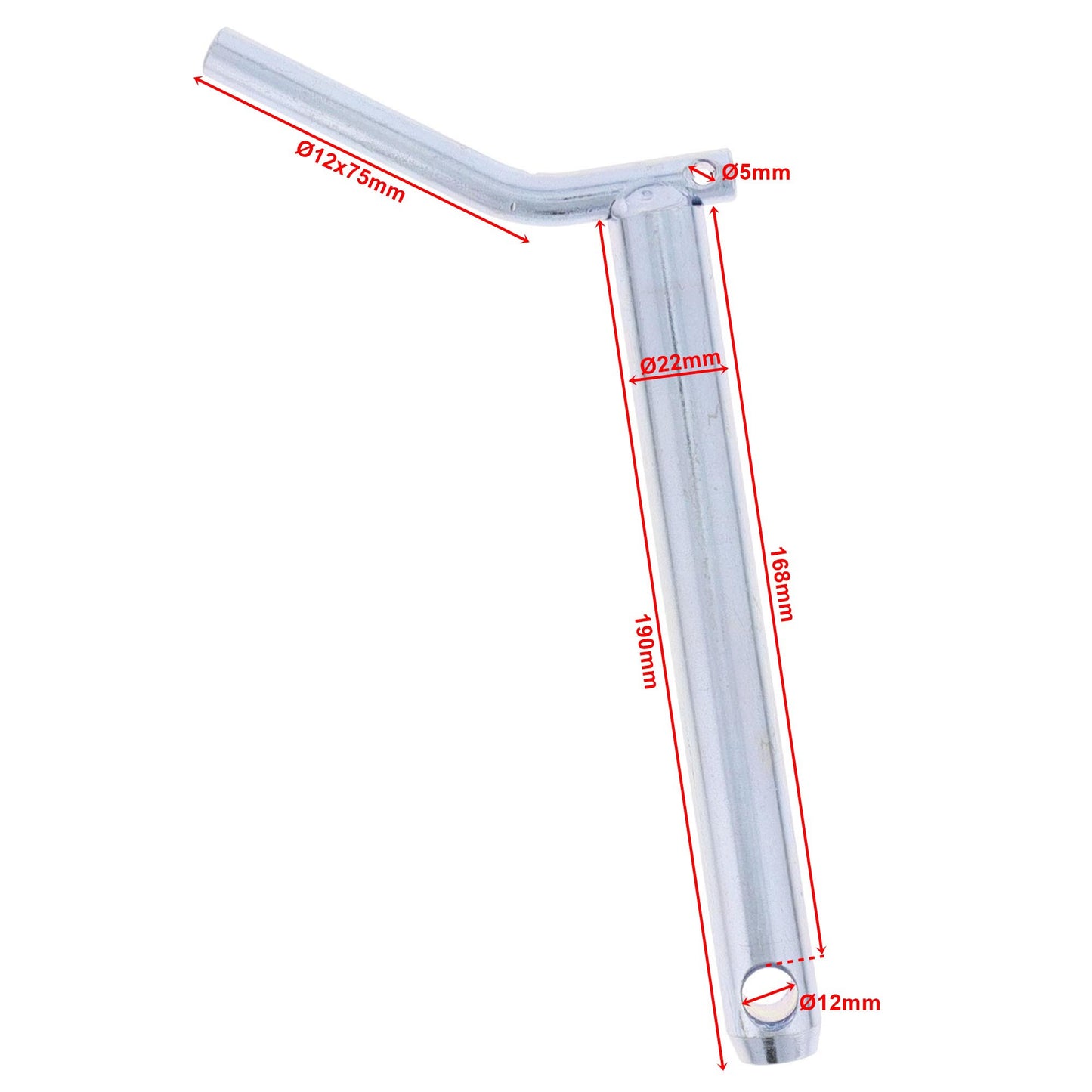 Unterlenkerbolzen  mit Hangriff Kat.1 Ø22mm L. 190mm