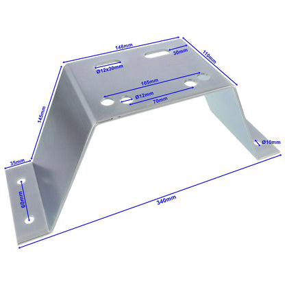Spare wheel holder universal for trailers