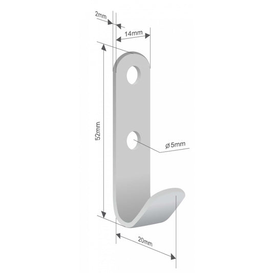 Planenhaken schraubbar für Anhänger 52x14x2mm - TMN - shop.de
