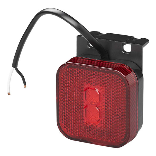 Positionsleuchte 12 - 24V Rot 65 x 65 mm LED mit Halter - TMN - shop.de