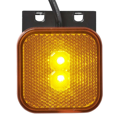 Seitenmarkierungsleuchte 12 - 24V Gelb 65 x 65 mm LED mit Halter - TMN - shop.de