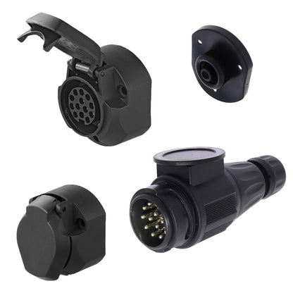 13-pin trailer plug and socket with seal 12V