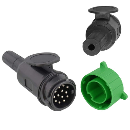 Stecker 13 - polig staub - und wassergeschützt mit Kappe 1 - Loch Premium - TMN - shop.de