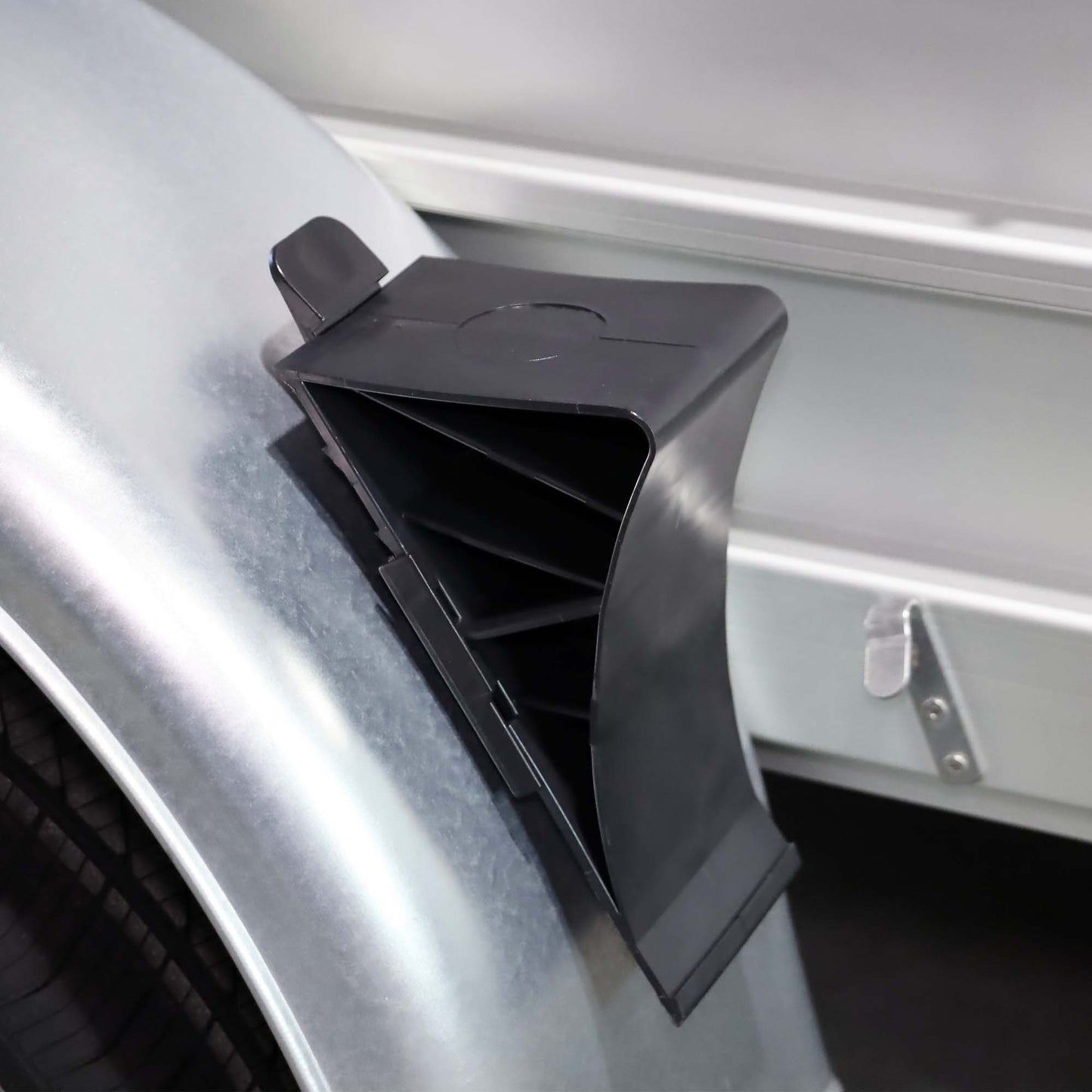 Wheel chock brake chock black with clip holder