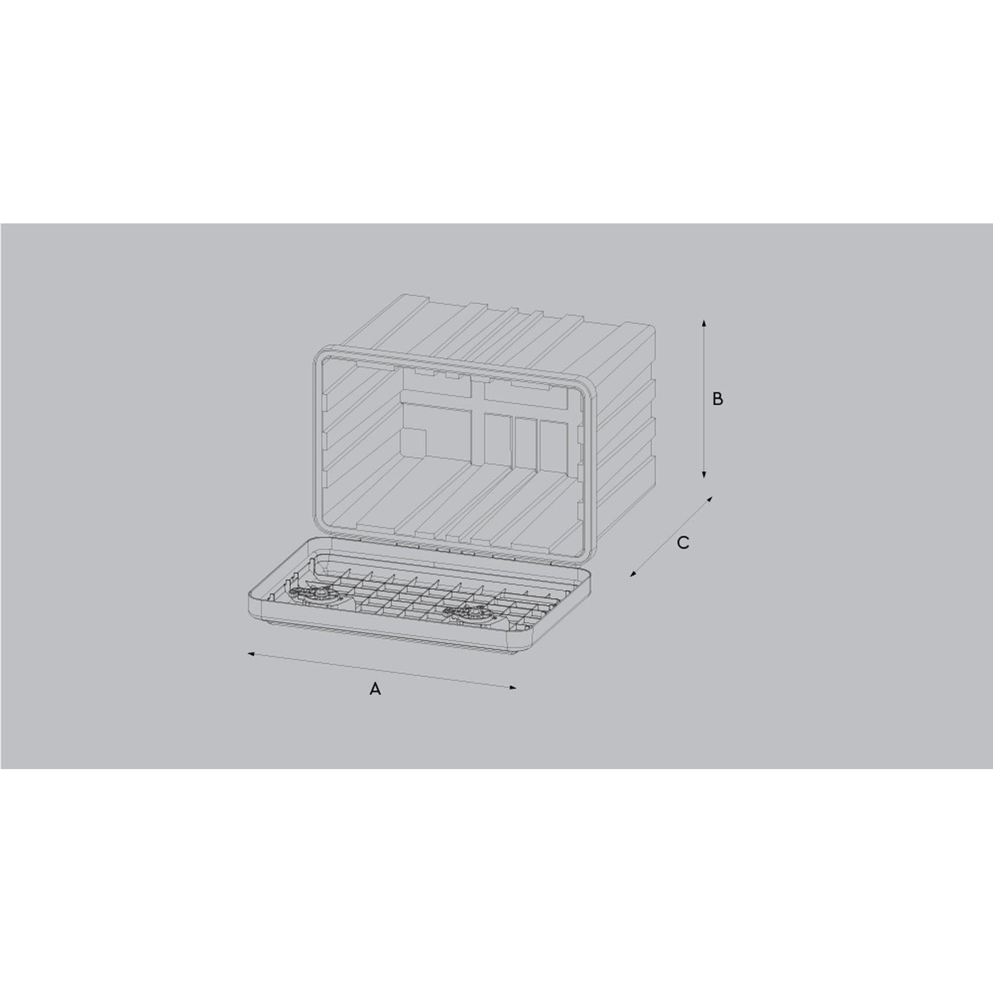 Werkzeugkasten Just 41,5L / 40,0x50,0x35,0cm - TMN - shop.de