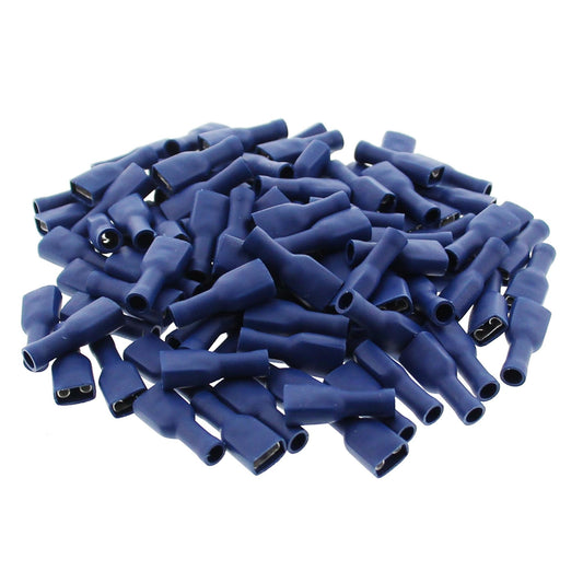 100x Flachsteckhülsen blau isoliert 1,5-2,5mm - TMN-shop.de